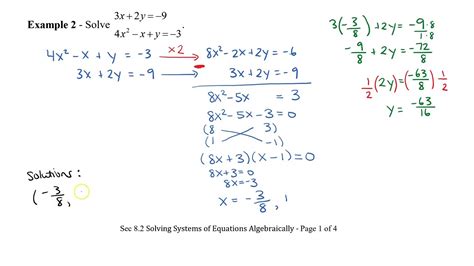 How to Solve Systems of Equations Algebraically